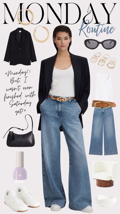 BlaaaBlaaa (@blaaagram) • Instagram photos and videos Looks Con Jeans, Monday Routine, Monday Outfit, Casual Chic Outfits, Smart Casual Women, Looks Jeans, Mode Tips, Zurich Switzerland, Mode Casual