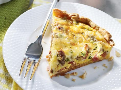 Meat Lovers' Quiche Recipe | Kardea Brown | Food Network Meat Lovers Quiche, Meat Quiche, House Seasoning Recipe, Kardea Brown, Quiche Lorraine Recipe, Brown Food, Brown Recipe, Breakfast Meat, Quiche Recipe