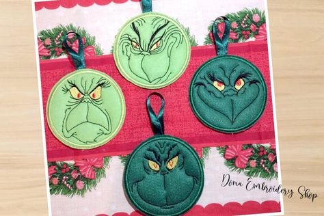 Thanks for the kind words! ★★★★★ "Stitched out beautifully. Super happy with my end result!" Cheryl https://etsy.me/3uszxQ7 #etsy #crossstitch #embroiderydesign #embroiderydesigns #embroiderypattern #machineembroiderydesign #machineembroiderydesigns #facemask #cartoond Der Grinch, Grinch Trees, Grinch Christmas Tree, Whimsical Christmas Trees, Ith Machine Embroidery, Grinch Face, Grinch Ornaments, Christmas Grinch, Embroidery Gifts