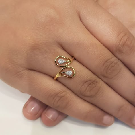 "Unlock the magic of our latest collection. 🔮 #EnchantmentAwaits" Beautiful 14k Gold & diamond ring with GIA certified diamonds❤️ Just in! ✨ Our collection of ready-to-ship designs make the perfect gift idea for last minute purchases, and proposal deadlines. In-stock designs have a quick turnaround time and are ready to ship in 1-2 business days. Crafted with the finest quality of diamond and gold jewelry, our ready-ship designs allow you to find a piece you LOVE without the wait. See more ... Girls Ring Design Gold, Gold Engagement Rings Indian, Finger Rings For Girls, Ladies Finger Ring, Fairytale Engagement Rings, Ladies Gold Rings, Latest Gold Ring Designs, Ladies Design, Unique Wedding Jewelry