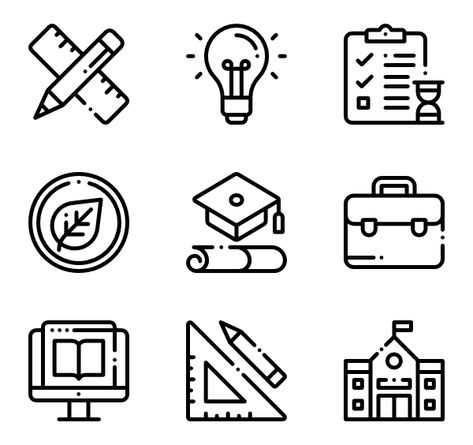 50 Free back to school icons for personal and commercial use. Lineal icons. Download at flaticon.com! #Flaticon #icons #backtoschool Work Icon, Art School Supplies, Book Icon, Sharpie Tattoos, Planner Icons, Icon Design Inspiration, School Icon, Leaflet Design, Artsy Pictures