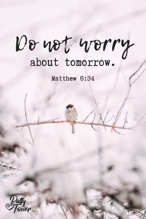 Don't worry about tomorrow. Matthew 6:34 - Jesus Quote - Christian Quote #jesusquote #christianquote -  Don't worry about tomorrow. Matthew 6:34  The post Don't worry about tomorrow. Matthew 6:34 appeared first on Gag Dad. Woord Van God, Beautiful Bible Verses, Ayat Alkitab, Do Not Worry, Inspirational Bible Quotes, Biblical Quotes, Bible Verses Quotes Inspirational, Favorite Bible Verses, Inspirational Bible Verses