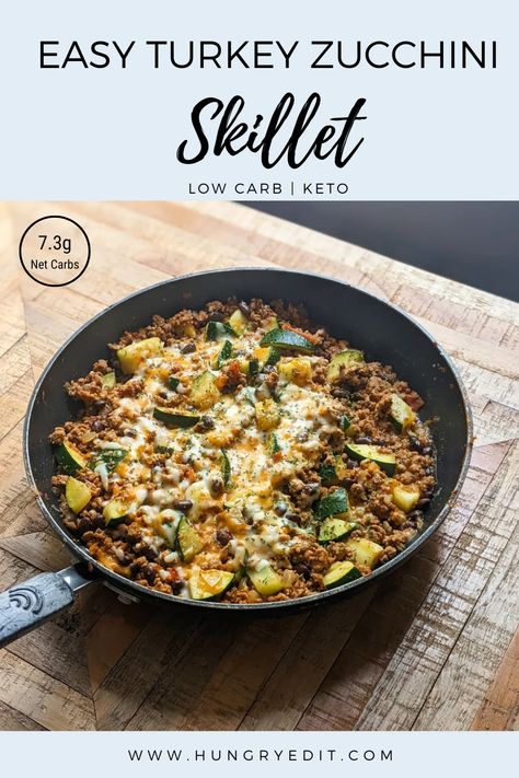 Our Easy Turkey Zucchini Skillet is a one pot meal that’s perfect for busy weeknights! It is made with spices, tomatoes, zucchini and onion. This recipe is full of flavor, low carb, keto and gluten-free. Turkey Zucchini Skillet, Zucchini Skillet, Turkey Zucchini, Turkey Spices, Easy Turkey, One Pot Meal, Healthy Gluten Free Recipes, Gluten Free Dairy Free Recipes, Balanced Life