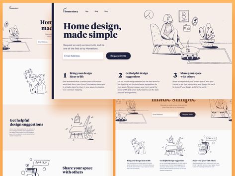 Web Design Inspiration Portfolio, App Story, Android Design, Design Assistant, Branding Website Design, Drawing Websites, Virtual Design, Hand Drawn Illustration, Ui Inspiration