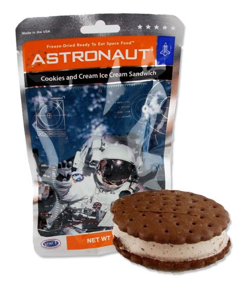 I had this!!! An ice cream sandwich like the astronauts have for space food. Astronaut Cookies, Astronaut Ice Cream, Astronaut Food, Freeze Dried Ice Cream, Cookies And Cream Ice Cream, Sandwich Packaging, The Astronauts, Space Food, Ice Cream Cookie Sandwich