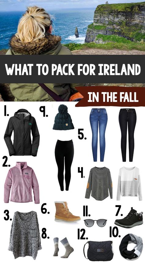 What To Pack For Scotland In The Fall, Packing For Ireland In October, Outfits For Ireland In April, Outfits For Ireland In October, What To Wear In Ireland In September, What To Wear In Ireland In October, Ireland In October Outfits, Ireland Trip Outfits, Dublin Ireland Outfits Winter