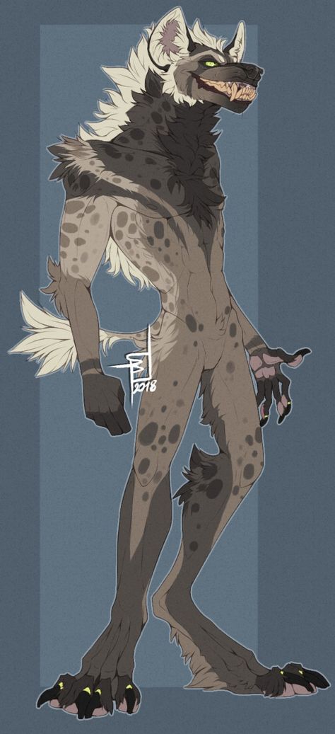 art by Spectrosz Hyena Oc, Hyena Art, Hyena Man, Anthro Animals, Drawing Designs, Canine Art, Hyena, Character Ideas, An Animal