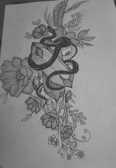 Snake Crystal Tattoo, Witchy Snake Tattoo, Lilith Tattoo, Tarot Card Tattoo, Crystal Tattoo, Crystal Drawing, Vine Tattoos, Color Decor, Moth Tattoo