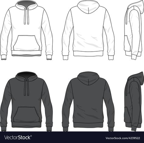 Hoodie Template Blank, Hoodies Template, Clothing Layout, Draw Dress, Hoodie Vector, Hoodie Template, Vector Clothes, Element Art, Logo Online Shop