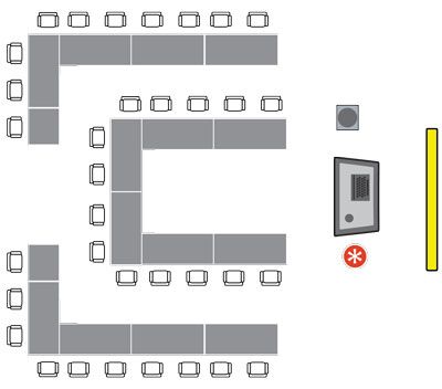 Classroom Layouts: Seating Arrangements for Effective Learning - AmpliVox Sound Systems Blog Classroom Seating Arrangements Desks, Classroom Desk Arrangement, Class Layout, Seating Chart Classroom, Classroom Seating Arrangements, Elementary Science Classroom, Desk Arrangements, Middle School Science Classroom, Classroom Arrangement