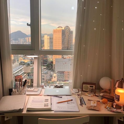 @julysdaughter Reka Bentuk Bilik Tidur, Kitchen Yellow, Study Desk Decor, Study Corner, Entryway Mirror, Yellow Decor, Study Room Decor, Study Rooms, Aesthetic Rooms