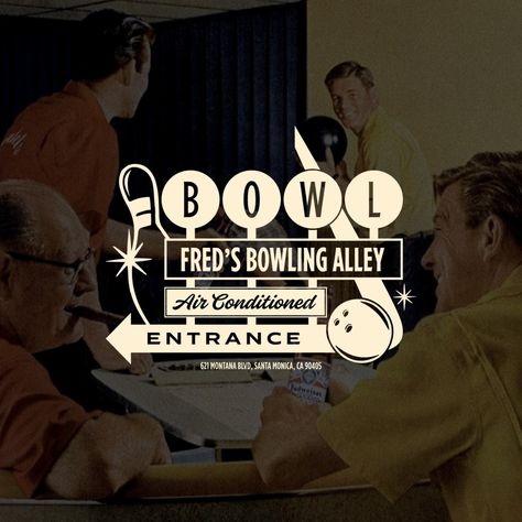 Good Time Retro | Fred's Bowling Alley 🎳 T-Shirt design currently only available at my Etsy store - Shop link in bio! Dropping soon on @everpresshq… | Instagram Bowling Logo, Bowling Alley Design, Bowling Design, In Store Activation, Bowling Alley Aesthetic, Retro Bowling, Retro Bowling Alley, 70s Bowling Alley, 1950s Bowling Alley