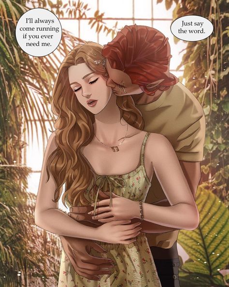 Amanda on Instagram: “| 𝑬𝒍𝒂𝒊𝒏 + 𝑳𝒖𝒄𝒊𝒆𝒏 | I’m really excited to share this short Elucien comic. This amazing comic art was done by the very talented @artcraawl…” Fantasy Romance Art, Roses Book, Feyre And Rhysand, Fantasy Couples, A Court Of Wings And Ruin, Sarah J Maas Books, Romance Art, A Court Of Mist And Fury, Favorite Hairstyles