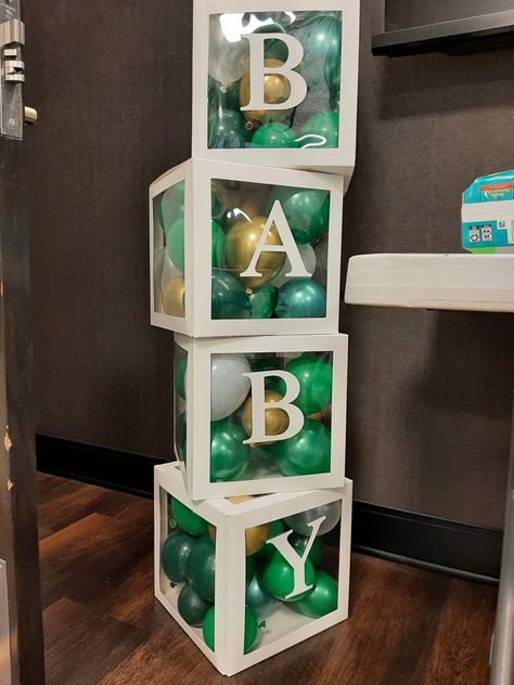 Dinosaur Baby Shower Green and Gold Theme - Kards by Kaylee Baby Shower Green And Gold, Dinosaur Baby Shower Decorations, Dinosaur Baby Shower Ideas, Baby Shower Green, Dinosaur Baby Shower Theme, Diy Decoration Ideas, Baby Boy Themes, Baby Shower Theme Decorations, Matthew 3