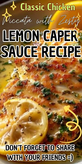 Chicken Capers, Chicken Piccata Sauce, Easy Chicken Piccata, Recipe With Capers, Chicken Piccata With Lemon Sauce, Chicken Sauce, Easy Lemon Caper Sauce, Lemon Caper Sauce Chicken, Chicken Piccata No Capers