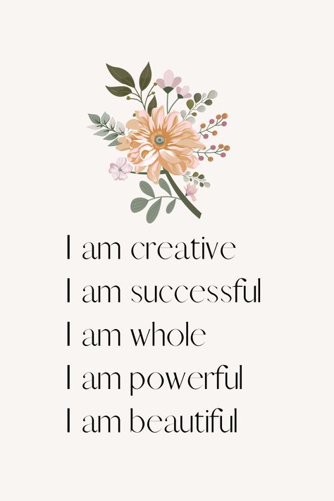 I Am Creative Affirmation, Women Quotes Empowering, Sista Quotes, Am Quotes, Women Positivity, Confidence Quotes For Women, Wise Women Quotes, Empowering Quotes For Women, Wall Art For Women