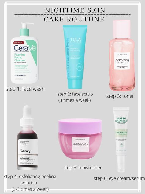 Overnight Skin Care Routine, Night Skincare Routine For Combination Skin, Simple Cheap Skin Care Routine, Skin Care Routine During Period, Face Routine For Oily Skin Skincare, Face Wash Routine Products, Skin Care Routine 11-12, Night Time Skin Care Routine Over 40, Night Time Skin Care Routine 40s