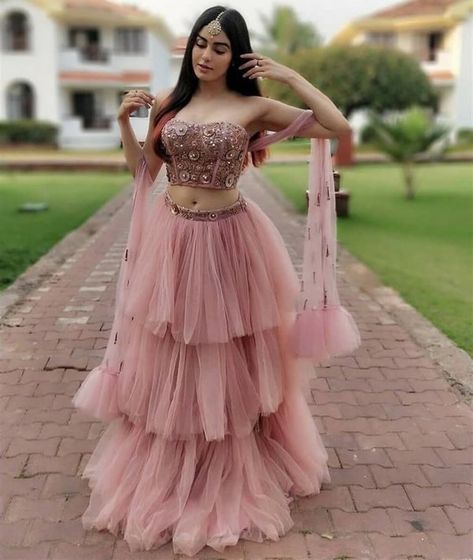 #FashionInspo: A Ruffle Lehenga Is All You Need This Wedding Season! | ShaadiSaga Ruffle Lehenga, Lehnga Dress, Indian Gowns Dresses, Indian Gowns, Designer Party Wear Dresses, Designer Lehenga Choli, Dress Indian Style, Indian Wedding Outfits, Lehenga Designs