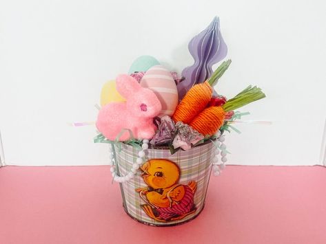 This ADORABLE vintage inspired Easter bucket display would be the cutest Easter centerpiece on your Easter table or, you can place on your shelves or mantle. Easter Buckets, Easter Centerpiece, Reno Nv, Easter Centerpieces, Easter Table, The Cutest, Reno, Vintage Inspired, Seasonal Decor