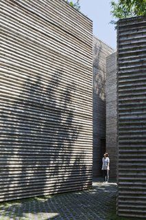 A Concrete Home in Vietnam Is Topped With Trees - Dwell Vo Trong Nghia, Facade Material, Concrete Facade, Concrete Architecture, Concrete Home, Building Concept, Exposed Concrete, Architect House, Facade Architecture