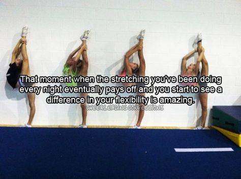 Cheer Stretches, Mental Block, Cheer Season, Cheerleading Quotes, Gymnastics Quotes, Cheer Workouts, Cheer Poses, How To Do Splits, Cheer Stuff