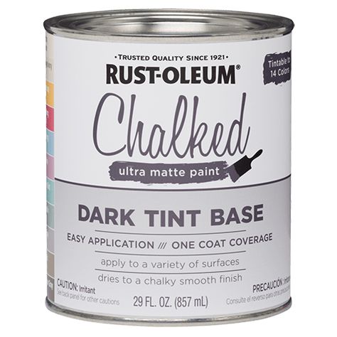 Rust-Oleum | Chalked Paint - Tint Base Rustoleum Chalked, Rustoleum Chalk Paint, Chalky Paint, Chalk Paint Ideas, Chalk Paint Projects, Chalkboard Labels, Annie Sloan Paints, Matte Paint, Chalk Painting