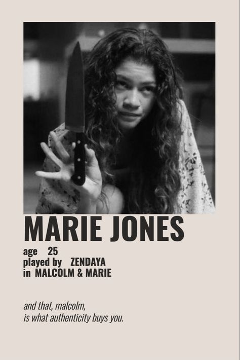 Zendaya Malcolm And Marie, Character Polaroid Poster, Zendaya Poster, Malcolm And Marie, R B Wallpaper, Character Polaroid, Zendaya Movies, Black Cinema, Character Movie