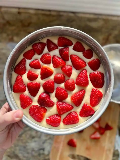 Strawberry Sourdough Cake - Strawberry Sourdough, Sourdough Cake, Leftover Strawberries, Springtime Recipes, Sourdough Starter Discard Recipe, Sourdough Starter Recipe, Yeast Breads, Baking Items, Sourdough Discard