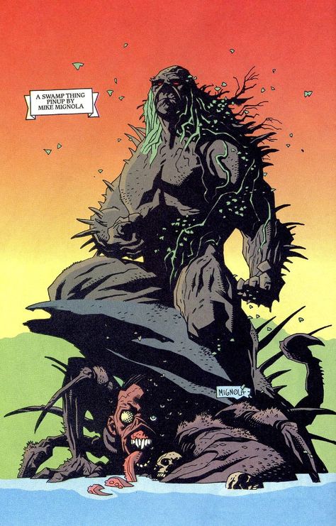 Cool Comic Art on Twitter: "Swamp Thing by Mike Mignola @artofmmignola… " Mike Mignola Art, Comic Book Page, Mystic Arts, Valiant Comics, Swamp Thing, Mike Mignola, Dark Horse Comics, Classic Comics, Comics Art