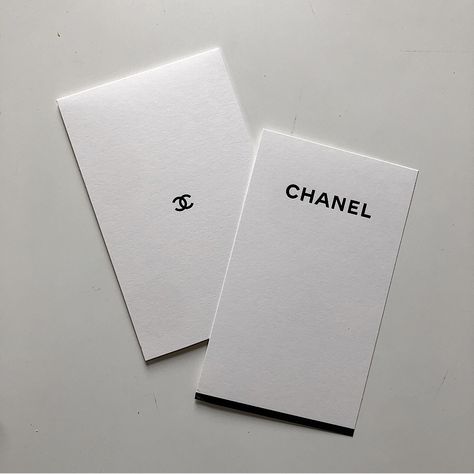 Authentic Chanel Blank Card With Envelope. Brand New. Envelope / Card Measures Approximately 6.5" X 4” Inches. Envelope Has Chanel And Cc Logo On It. Card Has "Chanel" Logo Printed. Use It For Sending Holiday Greetings, Thank You Notes, Or Just Because! Made Exclusively For Chanel. Chanel Branding, Chanel Packaging, Chanel Office, Eyewear Packaging, Luxury Envelope, Cool Stationery, Chanel Eyewear, Stationary Branding, Vs Logo