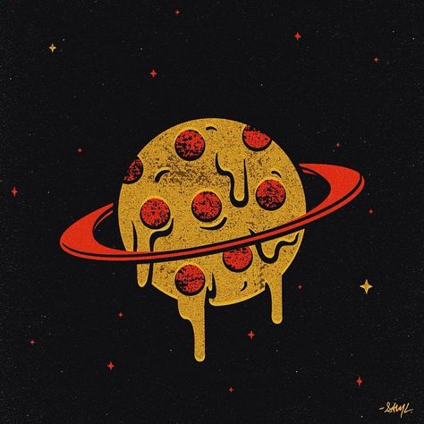 Pizza Planet - Sam Larson #Pizza #Design #PizzaOrDeath Sam Larson, Pizza Truck, Pizza Branding, Pizza Logo, Pizza Art, Pizza Planet, Pizza Design, I Love Pizza, A Pizza