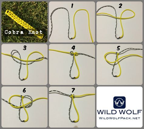 Paracord Cobra Knot - How to Tutorial     #WildWolfParacord #ParacordBracelet #ParacordProjects Cobra Weave, Gift Baskets For Him, Paracord Projects Diy, Diy Bracelets With String, Paracord Bracelet Tutorial, Paracord Bracelet Diy, Paracord Knots, Knots Tutorial, Diy Weaving