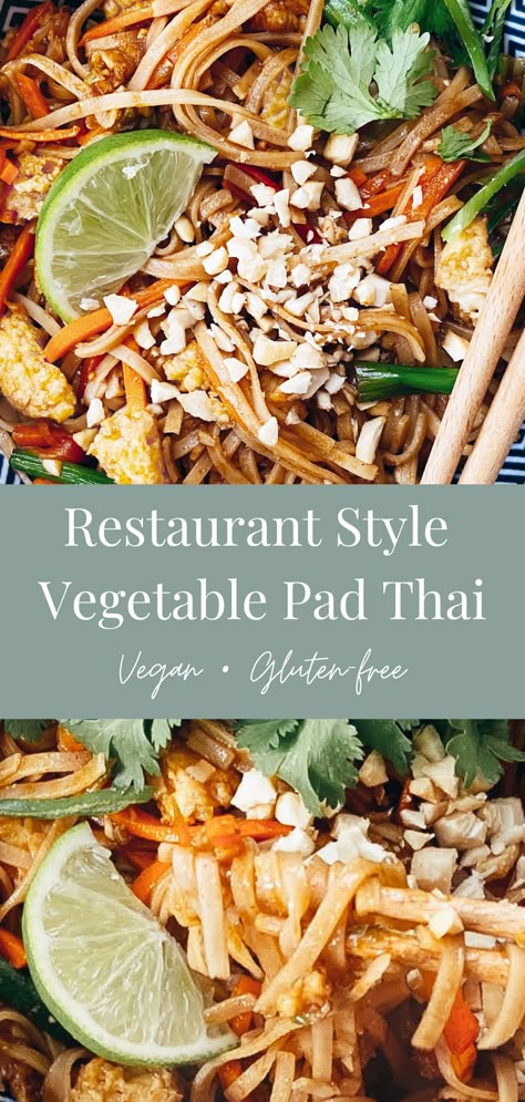 Vegetarian Gluten Free Meals, Vegetarian Gluten Free, Tofu Pad Thai Recipe, Pad Thai Vegetarian, Vegan And Gluten Free Recipes, Vegan Pad Thai Recipe, Pad Thai Tofu, Pad Thai Recipe Vegetarian, Veggie Pad Thai Recipe