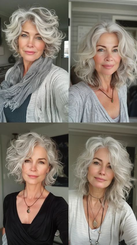 29 Amazing Short Haircuts For Older Women - TrendyVibes Matching Hairstyles, Hairstyle For Women Over 50, Thick Straight Hair, Grey Hair And Glasses, Medium Shaggy Hairstyles, Short Haircuts For Older Women, Barbie Blonde, Style Bangs, Short Or Long Hair