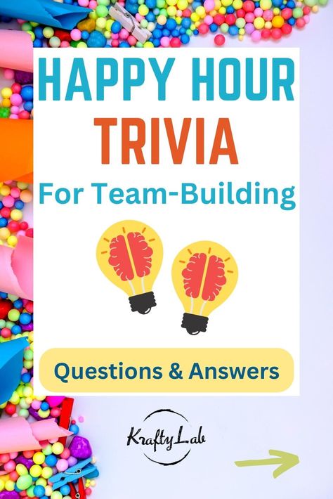 Do you love Icebreakers? Subscribe to Break the Ice! KraftyLab's newsletter delivers fun icebreaker questions, trivia questions and answers, and virtual games to your inbox once a month. Happy Hour Ideas For Work, Team Building Questions, Happy Hour Ideas, Work Agenda, Funny Games For Groups, Icebreaker Questions, Team Bonding, Icebreaker Activities, Question Game