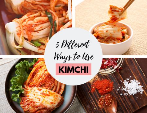 Ways To Use Kimchi, How To Use Kimchi, Kimchi Uses, Soy Tofu, Asian Inspired Salad, Healthy Probiotics, Fermented Cabbage, Snack Platter, Korean Recipes