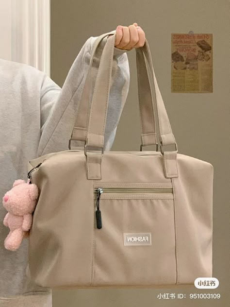 Aesthetic School Handbag, Bags For University For Women Aesthetic, Bag School Aesthetic, School Bags Aesthetic, Uni Bag, Sac Tote Bag, Stylish School Bags, Tote Bag With Zipper, Kawaii Bags