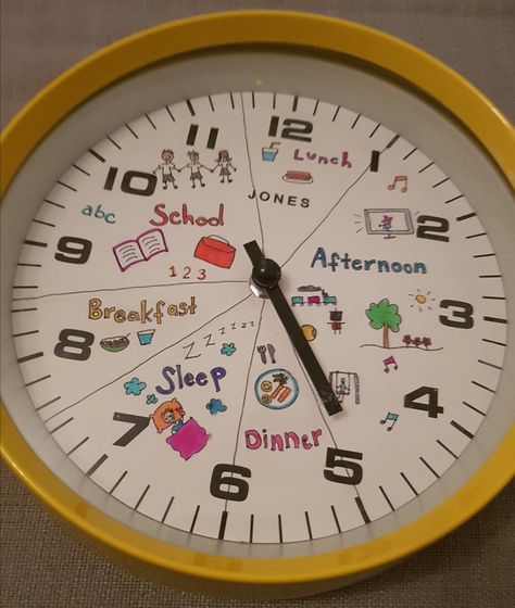 Kids Clock Schedule, Montessori Clock, Clock Schedule, Printable Matching Game, Toddler Clock, Daily Routine Chart For Kids, Kids Routine Chart, Montessori Parenting, Toddler Schedule