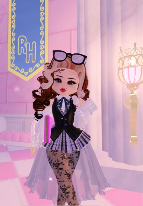 Royale high , rh ,elegant, nerd , girly blue school outfit ✨ #royalehigh #royalehighoutfits #royalehighoutfitideas School Uniform Royale High, Royal High School Uniform, Royale High School Uniform, Rh Fits, High School Uniform, Aesthetic Roblox Royale High Outfits, Royale High, Fit Inspo, School Outfit