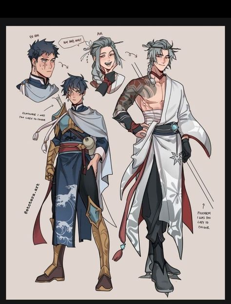 Arte Fantasy, Character Design Male, Character Design References, Fantasy Clothing, Character Creation, Dnd Characters, Character Outfits, Anime Outfits, Art Reference Photos