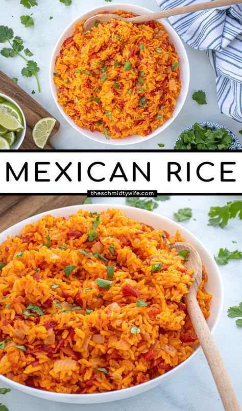 This Mexican Rice is an easy and quick dish made from pantry staples! The perfect side dish for any Mexican meal. Side Dish | Rice Dish | Side Dish Ideas | Taco Tuesday | Cinco de Mayo Goya Mexican Rice Recipe, Spanish Rice With Sazon Goya, Goya Rice Recipes, Mexican Rice Sazon Goya, Sazon Goya Recipes Rice, Mexican Rice With Sazon Goya, Goya Sazon Seasoning Recipe, Sazon Rice Recipe, Rice With Sazon Goya