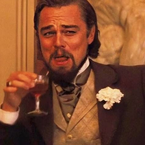 Leonardo DiCaprio Meme Laughing Di Caprio Django Mask Face Fun Memes Dank Laugh Leo Dicap Beer, Glass