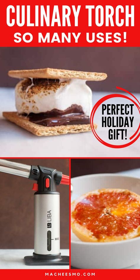 Whether this is an addition to your own kitchen, or a great gift for a friend or family member who loves to cook, you will love all the things you can do with a culinary torch. It's not just for Creme Brulee. Many people might think the culinary torch is a single use kitchen item, but we've got some amazing cooking tips and ideas for all the amazing recipes you can use this handy tool for. Fast Appetizers, Culinary Torch, Best Food Gifts, Cooking Torch, Kitchen Torch, Kitchen Item, Easy Holiday Recipes, Ideas Food, Fun Easy Recipes