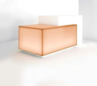 3form | Product Types | Reception Desk | Modular Kiosk Desk Modular, Resin Desk, Interior Textures, Indirect Lighting, Spa Design, Reception Table, Reception Desk, Left Or Right, Diffused Light