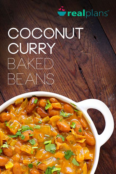 Curry Baked Beans, Savory Baked Beans, Seitan Burger, Beans Curry, Vegetarian Meal Plan, Vegetarian Menu, Veggie Meals, Hearty Salads, Vegetarian Meal