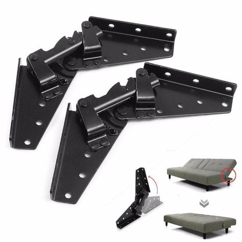 Sofa Mechanism, Black Sofa Bed, Diy Sofa Bed, Kombi Motorhome, Sofa Bed Furniture, Furniture Hinges, Sofa Bed Design, Sofa Cama, Industrial Hardware