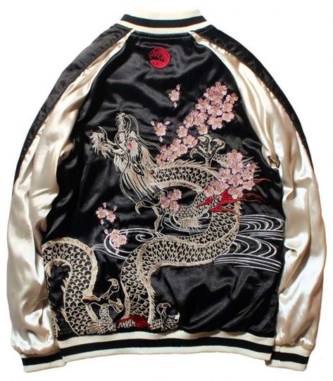 Dragon Totem, Baseball Jacket Women, Sukajan Jacket, Sally Brown, Dragons Clothes, Chic Autumn, Fringe Leather Jacket, Korean Streetwear, Studded Jacket