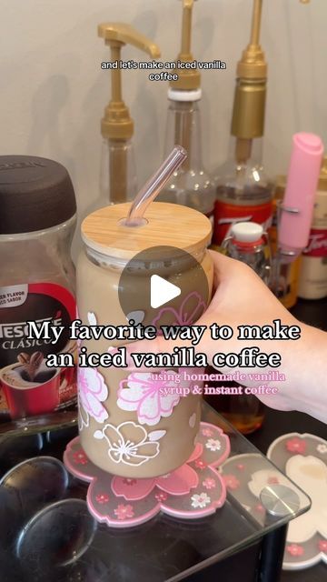 33K views · 2.2K likes | Brookelyn ☕️✨🌸 on Instagram: "How to make an iced vanilla coffee using instant coffee 😋  You can also use regular coffee for this, but I have instant coffee so this is what I’m using. The recipe for the homemade vanilla syrup is in my last video!  If you haven’t already make sure to follow me @brookelynlikesespresso on here AND TikTok for daily coffee recipes (help me reach 10,000 TikTok followers this month 🫶🏻✨)  Recipe:  🌸 1 tbsp @nescafe instant coffee 🌸 1 cup of water or less 🌸 1 cup of milk 🌸 ice 🌸 2 tbsp vanilla syrup   Enjoy!! (Again make sure to follow the TikTok as well and help me reach my follower goal 🌸🫶🏻)  #caffeine #coffeereels #coffeeaddict #coffee #coffeelovers #icedvanillacoffee #instantcoffee" Folgers Instant Coffee Recipes, Iced Coffee Instant Coffee, Nescafe Instant Iced Coffee Recipes, Instant Espresso Iced Coffee Recipe, Iced Coffee Using Instant Coffee, Iced Coffee Recipe Videos, How To Make Instant Coffee, How To Make Coffee Without A Coffee Pot, Iced Coffee Recipe With Instant Coffee