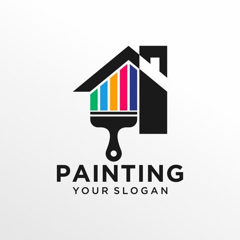 Painters Logo Design, Paint Logo Design Graphics, Painting Logo Design Ideas, House Painter Logo, Painting Logo Ideas, Painting Logo Design, Painter Logo, Paint Logo, Painting Logo