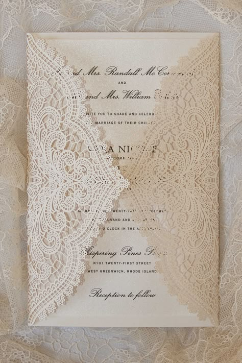 Lace Themed Wedding, Lace Invitations Wedding, Lace Wedding Theme, Aesthetic Wedding Invitations, Wedding Invitations Lace, Original Wedding Invitations, Lace Invitations, Classy Wedding Invitations, Soon To Be Mrs